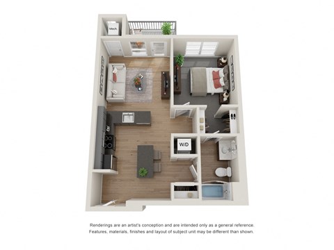 Hummingbird Floorplan at Maven Apartments, Minnesota